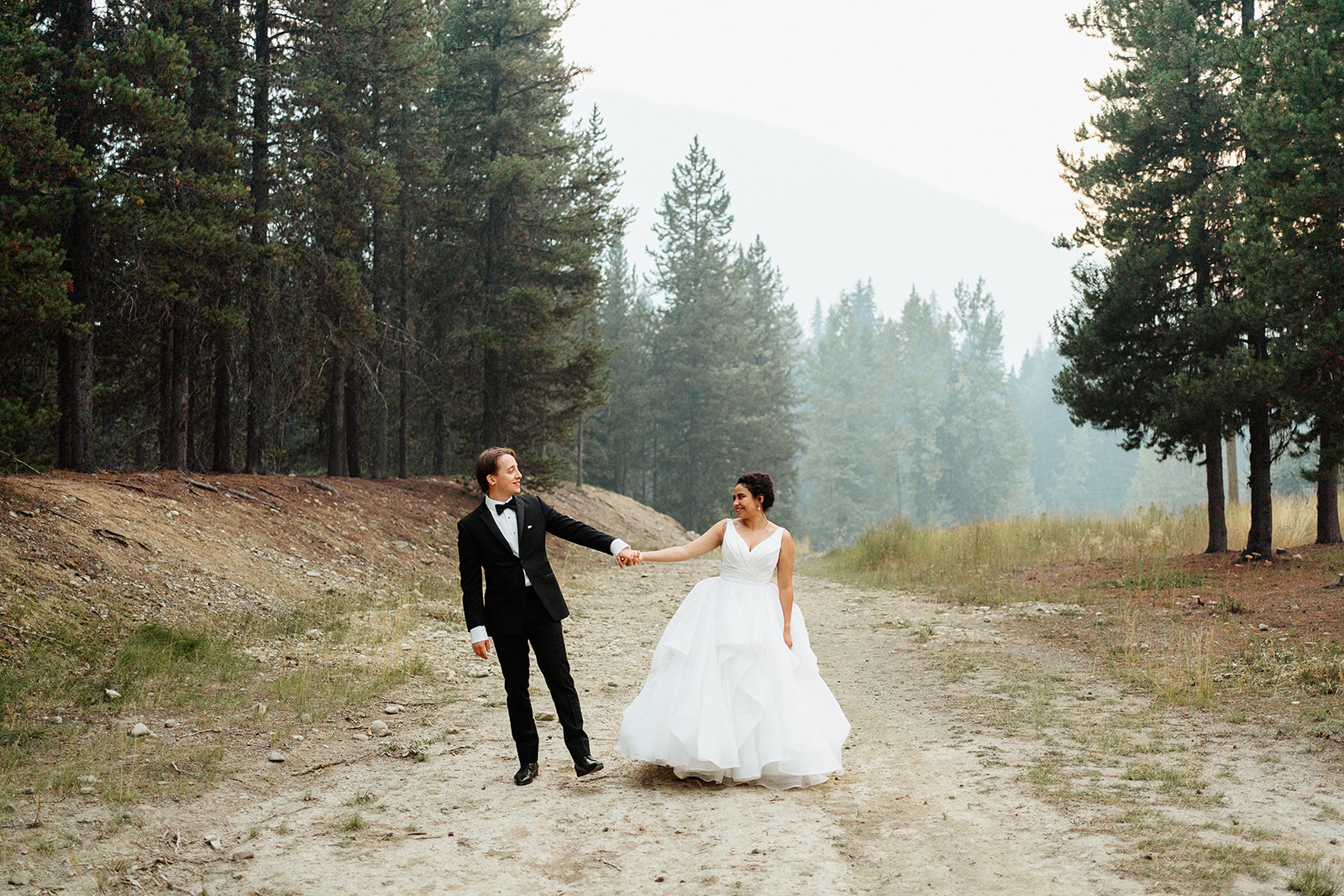 married couple walking in Manning Park resort