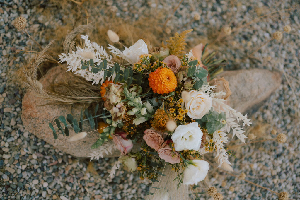 photograph of a wedding bouquet 